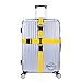 BlueCosto Yellow Cross Luggage Straps for Suitcases Travel Belt Suitcase Strap