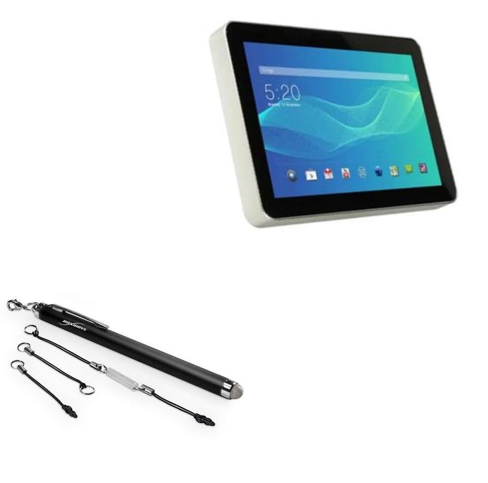 BoxWave Stylus Pen Compatible with Geekland GK-QR101-N (10.1 in) - EverTouch Capacitive Stylus, Fiber Tip Capacitive Stylus Pen - Jet Black