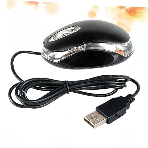 HOMSFOU 1pc Optical Wired Mouse 1000 Dpi Precision Ergonomic Design Laptop Replacement
