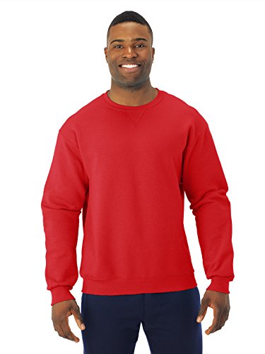 Fruit of the Loom Mens Sofspun Crewneck Sweatshirt (SF72R) -Fiery RED -M