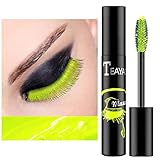 Eyret Waterproof Long-lasting Colorful Mascara Fluorescent Yellow Smudgeproof Fast Dry Eye Lashes Curling Lengthening Thick Eyelashes Paste Beauty Makeup for Women and Girls (5#)