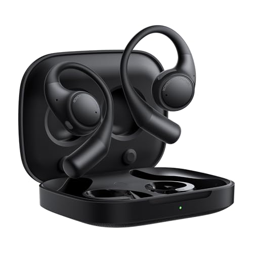 Honor Earbuds Open, AI Traducción en Directo, Cancelación Activa del Ruido, Auriculares Inalambricos Bluetooth 5.2 con 3 Micro, 22H Cascos Inalambricos Bluetooth, IP54, Negro