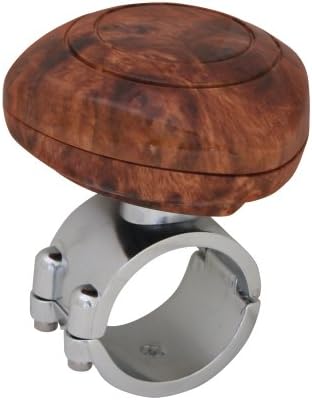 GG Grand General 80102 Brown Wood Plastic Steering Wheel Spinner Knob, Glossy Brown