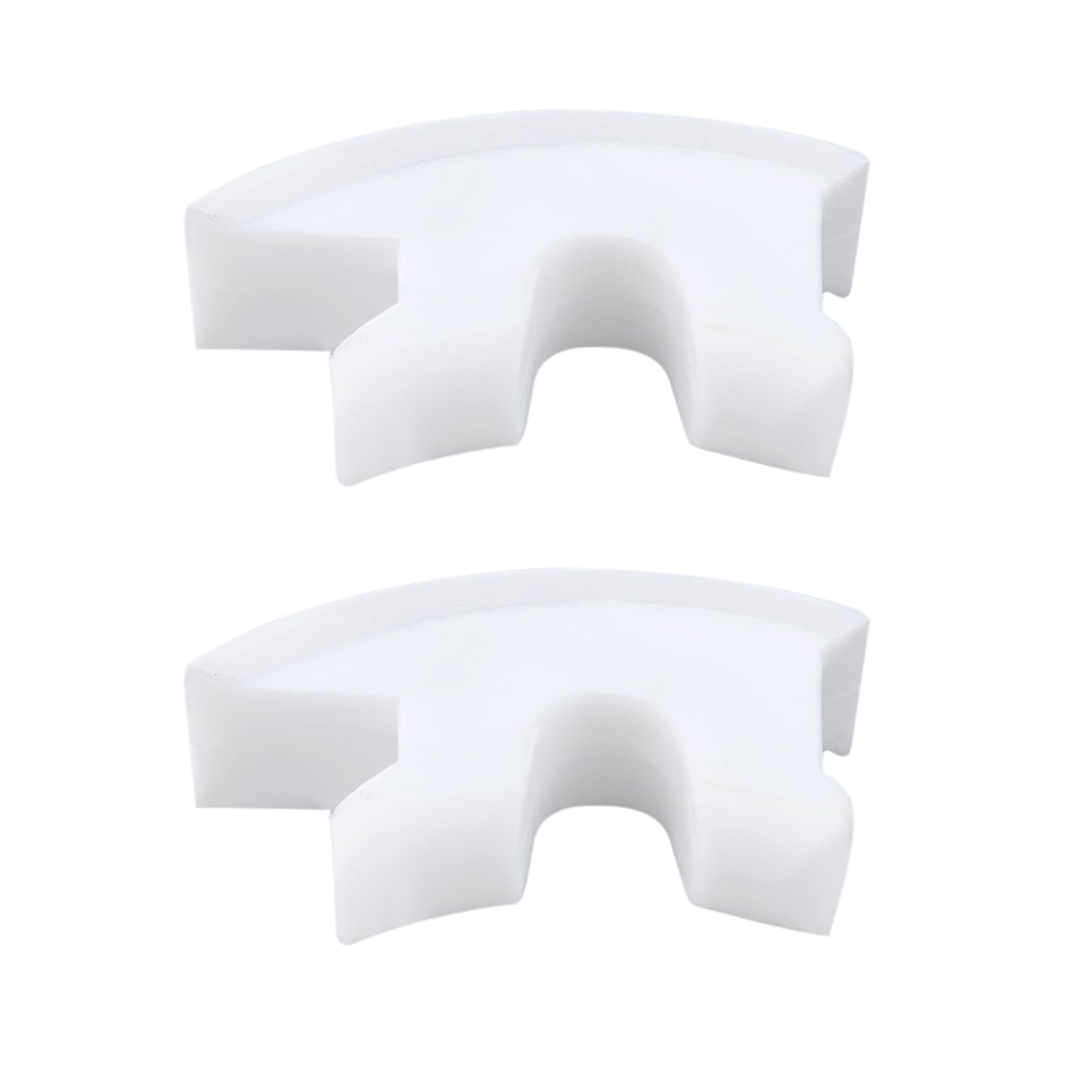 Sg Store White 2Pcs Square Toilet Seat Damper Ring Decorative Cover Compatible With Duravit Oe 1004910000 16.7X10.4mm Toilet Seat Fixings