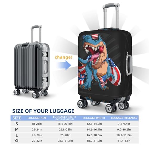 VOSERY Travel Luggage Cover - Blue Dinosaur Washable Suitcase Covers Protector Fits 18-32 Inch Luggage4