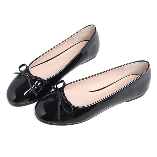 Image of TN TANGNEST Women's Velvet Flats Round Toe Ballet Shoes | Elegant Bowknot Flats Comfortable Casual Slip On Flats for Work