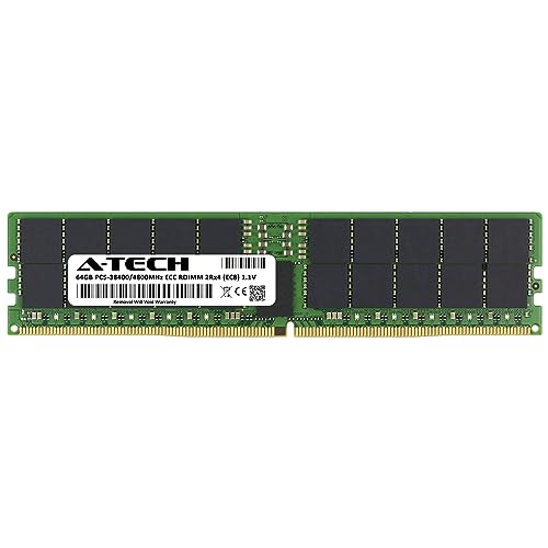 Image of A-Tech 64GB DDR5 4800MHz PC5-38400 ECC RDIMM 2Rx4 (EC8 10x4) Dual Rank 1.1V ECC Registered DIMM 288-Pin Server RAM Memory Upgrade Module (A-Tech Enterprise Series)