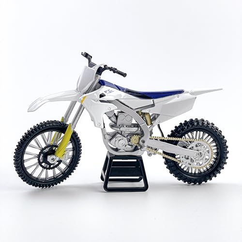 Modelo Motocicleta de Motocross 1:12 Blanco miniatura 2