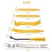 Etre Jeune 5 PCS Nylon Auto Trim Removal Tool Kit 1 Pc Metal Pry Tool, Door Panel Removal Tool Fastener Remover for Car Dash Radio Audio, Yellow