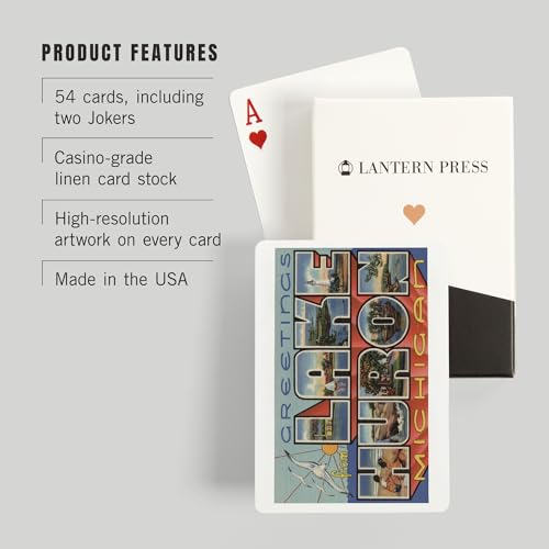 Cartas de poker Lantern Press, 52 naipes adultos miniatura 3