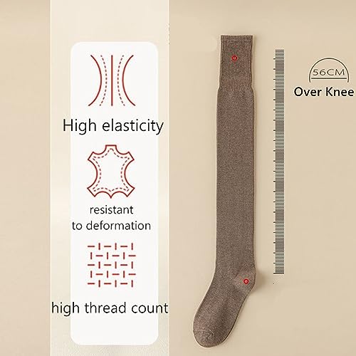 Warm Wool Over Knee Socks for Women, Compression Leg Warmer with Socks Boot Stockings Knee High Thigh High Socks for Skiing3