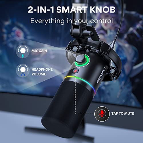 MAONO PD200X USB/XLR Dynamic Mic for Singing, PC, YouTube Recording. Professional Microphone with Programmable Software and 0-Latency - Image 7