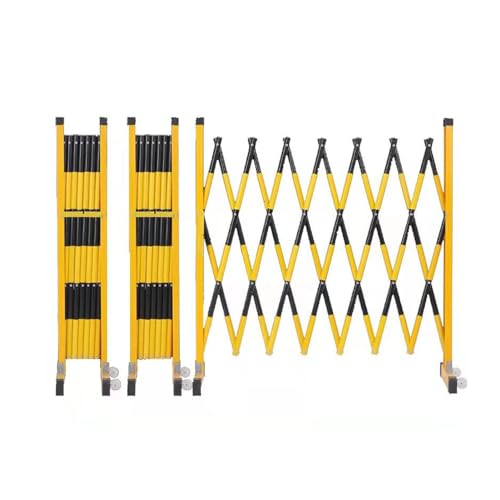 FORINC Puerta de barricada expandible de fibra de vidrio de 47 x 295 pulgadas, puerta de seguridad plegable, puerta plegable, valla de tráfico ajustable para control de tráfico y trabajos de