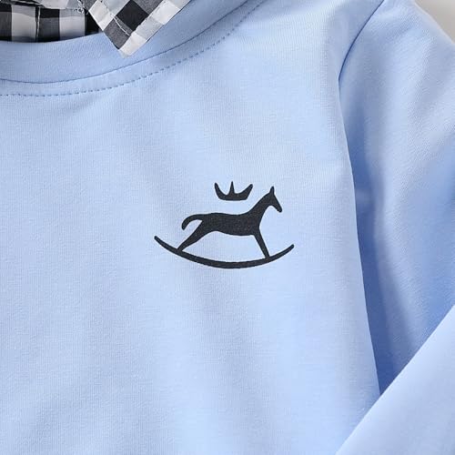 Image of KIDLAGA Toddler Boy Clothes Long Sleeve Sweatshirt Tops and Pants Boys 2-Piece Kids Winter Outfits