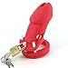 Male Lightweight Chastity cage Device Exercise Red Long Beach Party Men's Silicone Men's Sports Protection Cage Lock~461