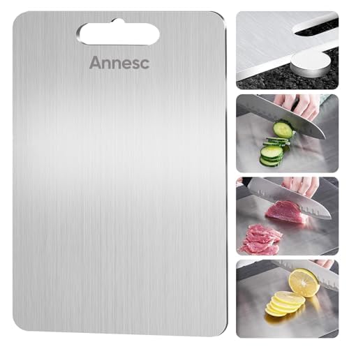 Titanium Cutting Board,100% Pure Titanium Cutting Boards for Kitchen,Latest thickened version,Dishwasher safe,Double-sided available,perfect for a variety of cooking tasks,Thickness 0.06in