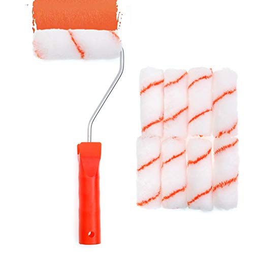 Foam Paint Roller, Roller Frame with Covers, 4 Inch Mini Paint Roller Kit with 10-Piece Tool for Home Repair and Professional Painting by Aixpi