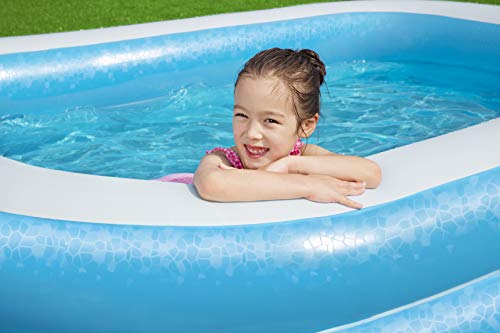 Bestway Family Pool, Pool rechteckig für Kinder, Leicht aufbaubar, Color, 262 x 175 x 51 cm