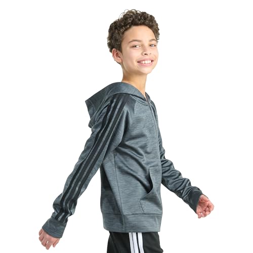 adidas Boys' Long Sleeve Full-Zip Training Essential 3-Stripe Jacket2