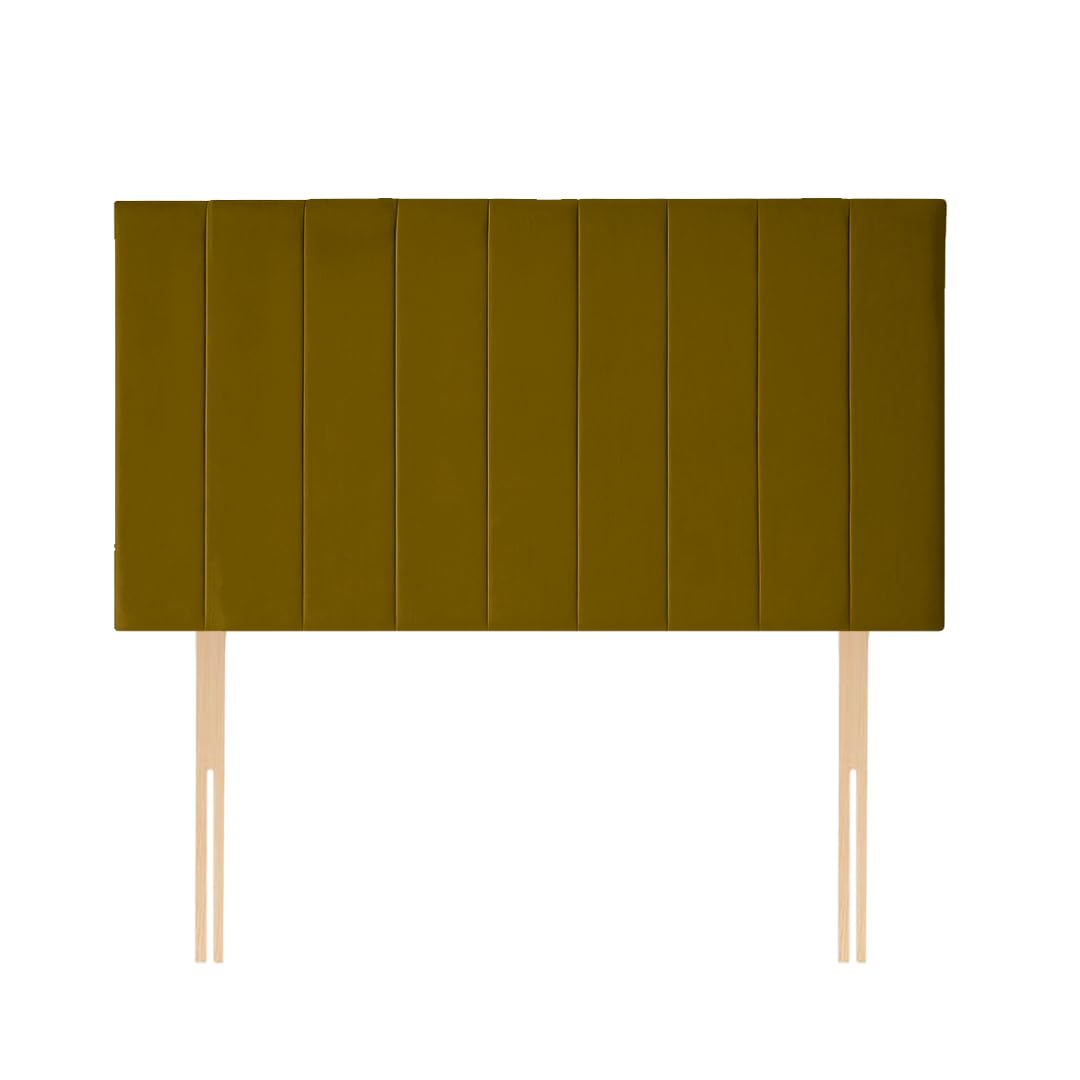 Adore Living Portland Plush Velvet Divan Bed Headboard (Turmeric,5ft King Size H-24inch)