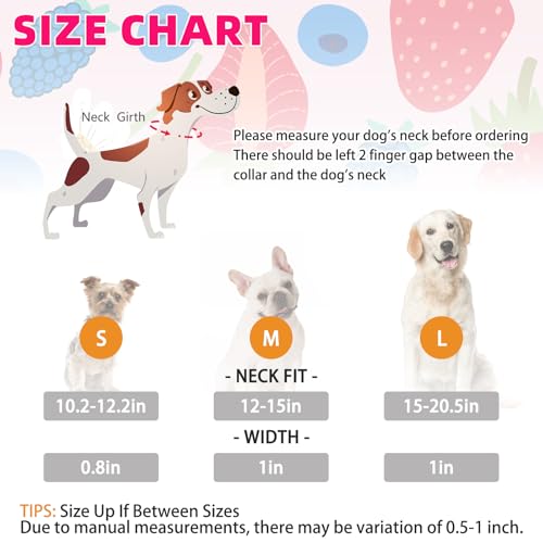 Image of Martingale Collar for Dogs for Small Medium Large Dogs, Soft Padded Nylon No Pull Dog Collar with Buckle, Adjustable No Slip Heavy Duty Durable Puppy Training Collar for Boys Girls, Pink L