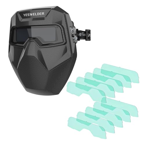 Image of YESWELDER True Color Auto Darkening Welding Goggles (Checkerboard Pattern) & 10PCS Outer Replacement Lens Cover