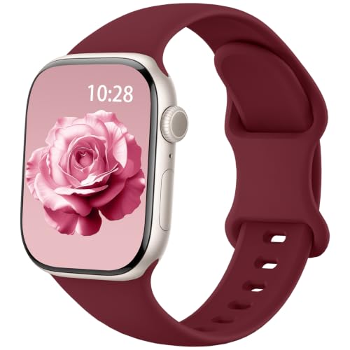 Image of Silicone Sport Band Compatible with Apple Watch Bands for Women Men