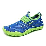 Zapatos de Agua Niño Escarpines de Baño para Niña Barefoot Calcetines de Natación Niñas Zapatos de Agua de Secado Descalzo Aqua Calcetines Escarpines de Baño Azul EU32