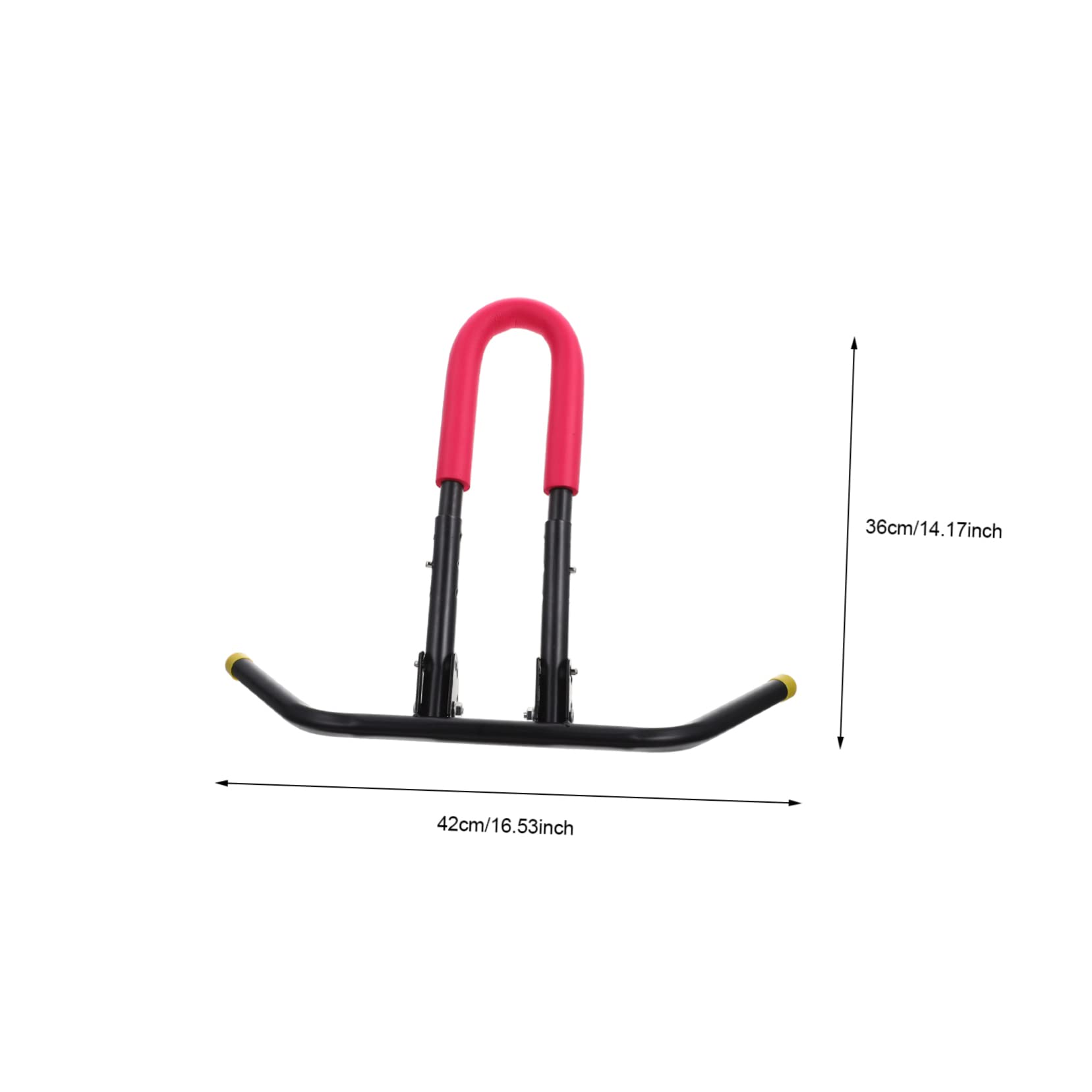 YARNOW Telaio Supporto Auto Bilanciata Portabiciclette da Parete Pedali Ciclismo Scooter Garage Portabiciclette Cavalletto Stare in Piedi Portabici Posteriore Calcio Metallo Rosso