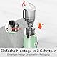 LINKChef Entsafter Slow Juicer, Entsafter Gemüse und Obst Testsieger mit 115 mm großem, Entsafter Kaltentsafter für ganze Früchte/Gemüse, Blitzreiniger, Einfacher Installation, BPA Frei, 200w hellgrün