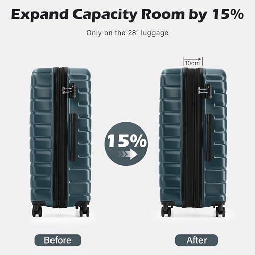 Coolife 28-Inch Expandable Hard Shell Suitcase