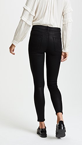HUDSON Women's Bullocks High Rise Lace Up Super Skinny Coated Jeans3