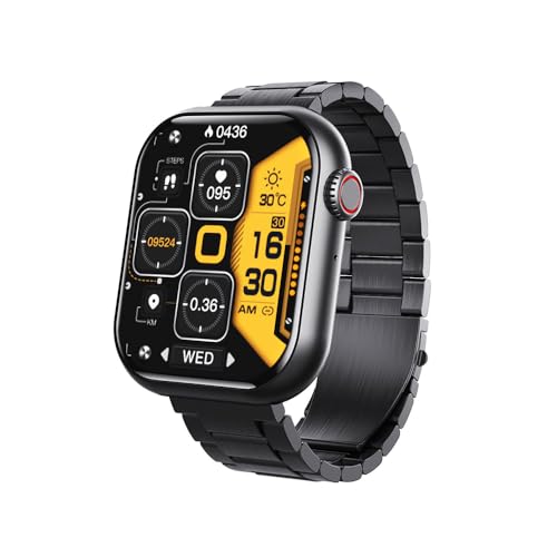 スマートウォッチ 日本製センサー 血糖モニタリング【2024年新登場&1.91インチ画面】通話機能付き smart watch 圧値 酸素濃度 着信＆メッセージ通知 歩数計 目覚まし時計 腕上げ点灯 100+運動モード 天気予報 文字盤自由設定 iPhone対応 アンドロイド対応 メンズ/レディース スポーツウォッチ 多種認証済み