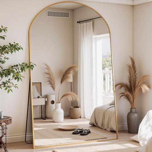Furnbar Full Length Mirror, 81"x41" Arched Full Body Mirror, Oversized