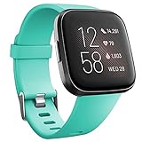 Correas de repuesto compatibles con Fitbit Versa/Versa 2/Versa Lite, correa de silicona ajustable clásica para mujeres y hombres, pequeñas y grandes