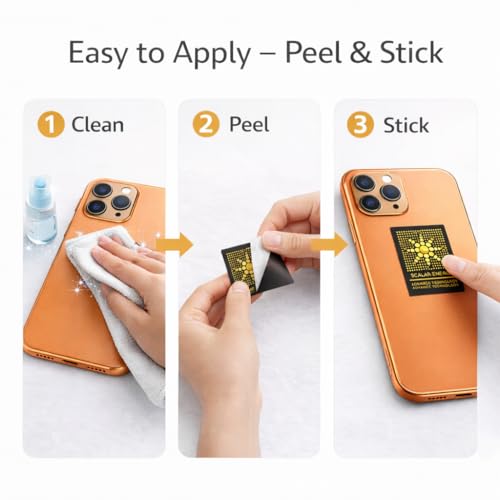 Image of Mizi [6-Pack] PVC Adhesive Device Stickers for Phones, Laptops, Tablets, AirPods & Electronic Devices | Ultra-Thin Universal Compatible Patches | Black