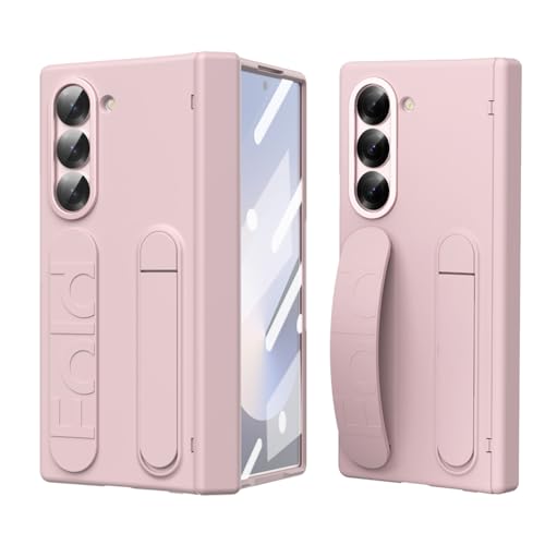 Samsung Galaxy Z Fold 6 5G�P�[�X�ƌ݊�������X�^���h�����X�N���[���v���e�N�^�[�A�q���W�ی�P�[�X�t���{�f�B�ϏՌ��ی�d�b�P�[�XSamsung Galaxy Z Fold 6�ƌ݊�������(Pink)