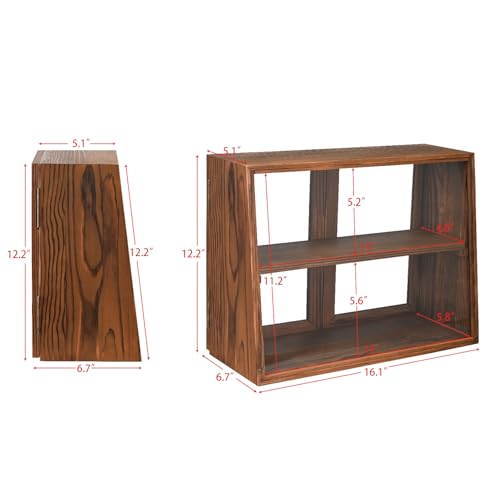 Mooca WD7656BR Tempered-Glass Wood Display Case thumb #2