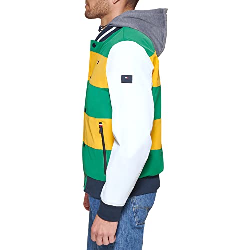Tommy Hilfiger Herren Modischer angenähter Jersey-Kapuze Fashion Bomber, Goldgelb, XXL – Ansicht 4
