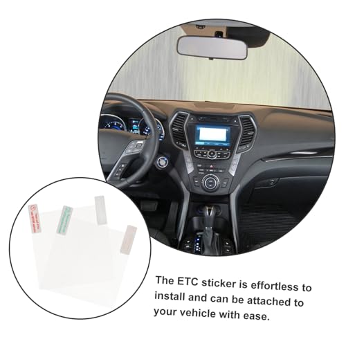 OUNONA 10pcs Car Etc Static Stickers Easy to Install Double-Sided Adhesive for Windshield Accessory for Electronic Toll Collection System