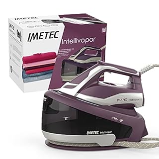 Imetec Intellivapor, Ferro da Stiro Generatore di Vapore, Tecnologia Intelli System, Impostazione Automatica di Vapore e Temperatura, Piastra Ceramica, 2300W, Filtri Ioni Argento