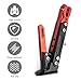Qurbuns Motorcycle Kickstand, Height Adjustable Foot Side Support Parking Kickstand, Aluminum Alloy Tripod Holder Foot Side Support Stand Modified, Universal for Scooter Motorbike Motocross (Red)