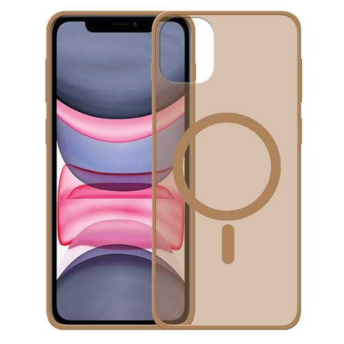Image of amazon basics Luxury Paper Thin Case Cover for iPhone 11 | Matte Finish | Compatible with magsafe | (Gold, iPhone 11)