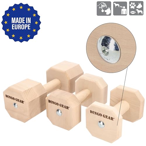 Dingo Gear Apportierholz verdrehte für IPO EXTRA Gewicht 650 Gramm Ausbildung Apportieren Hundetraining Obedience Handarbeit Apport Holz S02503