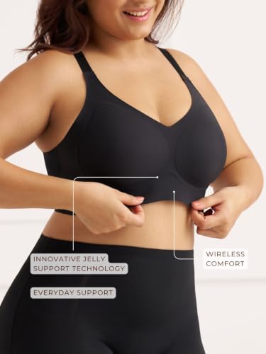 Image of Everyday Support Jelly Bra | Wire-Free Support Bra with Jelly Soft Technology, Natural Shaping Cups & Removable Pads | Seamless Side Support Panels, Wide Comfort Underband | Everyday Bra for Women