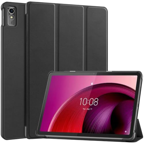 Coque OnePlus Pad 4 13.2" : étui de protection noir pliable en cuir avec veille automatique.