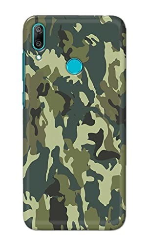 Image of PRINTFIDAA Printed Hard Back Cover Case for Huawei Y7 Prime 2019 | Huawei Y7 2019 Back Cover (Green Army Camouflage) -1803