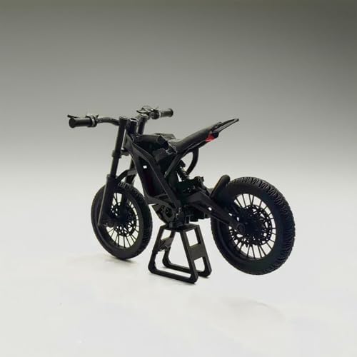 1:9 Scale Electric Dirt Bike Model for Surron Light Bee X, 3D Printed PLA Off-Road Motorcycle Miniature with Functional Suspension, Assemble It Yourself, Black