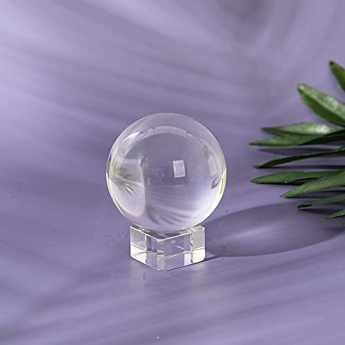 Longwin 50Mm(2 Inch) K9 Photography Solid Crystal Glass Ball Sphere With Free Stand Suncatcher (Clear) #TOP2