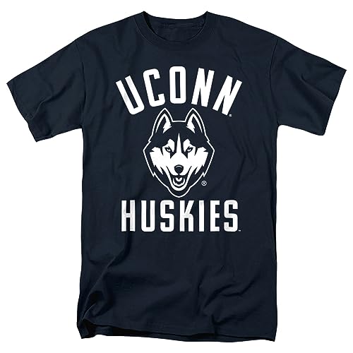 University of Connecticut Official One Color Logo Unisex Adult T Shirt,One Color Logo, Medium